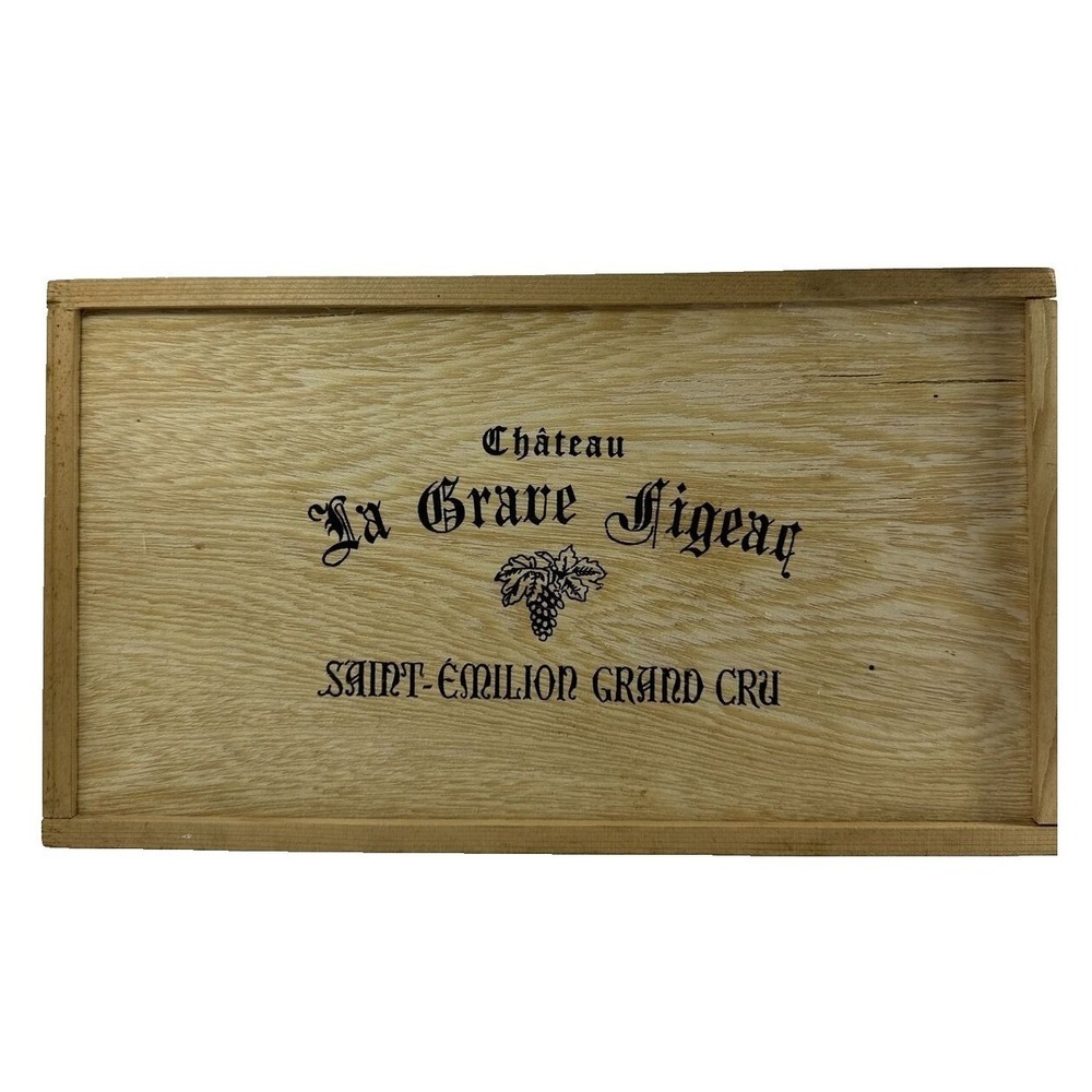 Chateau La Grave Figeac Wine Box Saint-Emilion‎ Grand Cru Wooden Storage